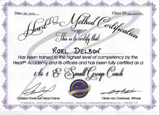 Certificate Roel